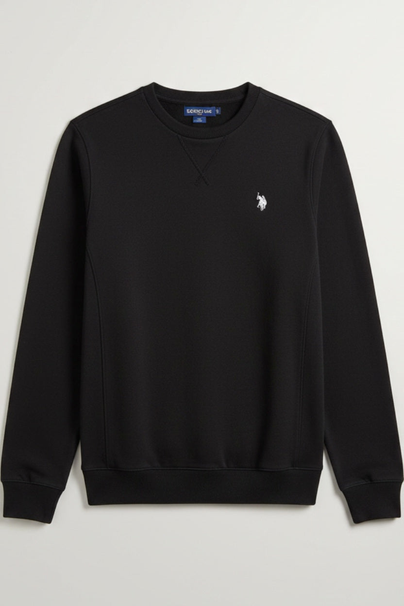 U.S. Polo Assn. Herren Sweatshirt Schwarz Größe M