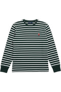 Polo Ralph Lauren Herren Langarmshirt Gestreift Grün Weiß Größe L