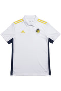 Adidas Herren Poloshirt Weiß-Blau-Gelb Größe M