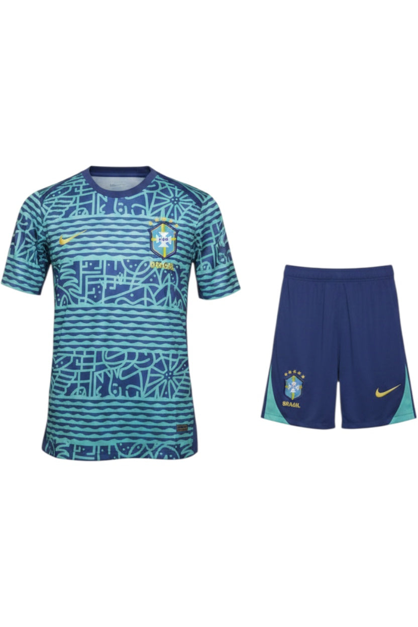 Nike Herren Trainingsset Blau Grün Print Größe M