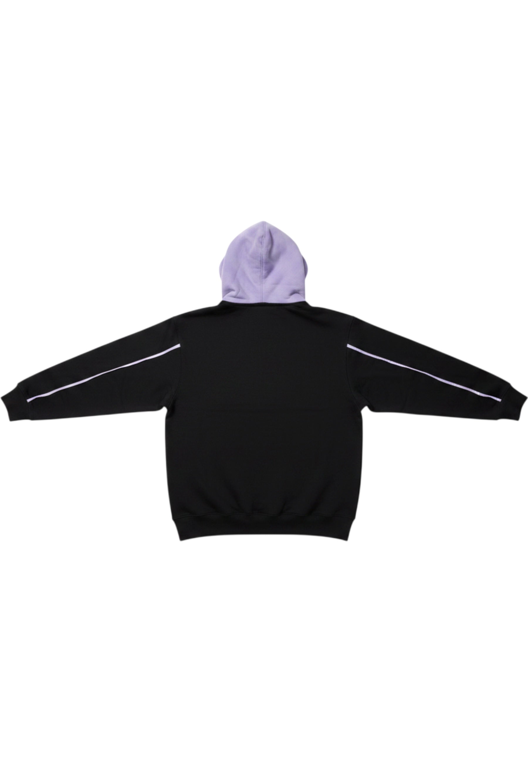 Mennace Herren Kapuzenpullover Schwarz Lila Größe S