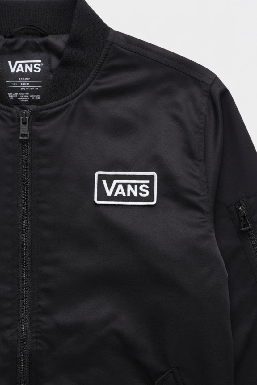Vans Herren Bomberjacke Schwarz Größe S