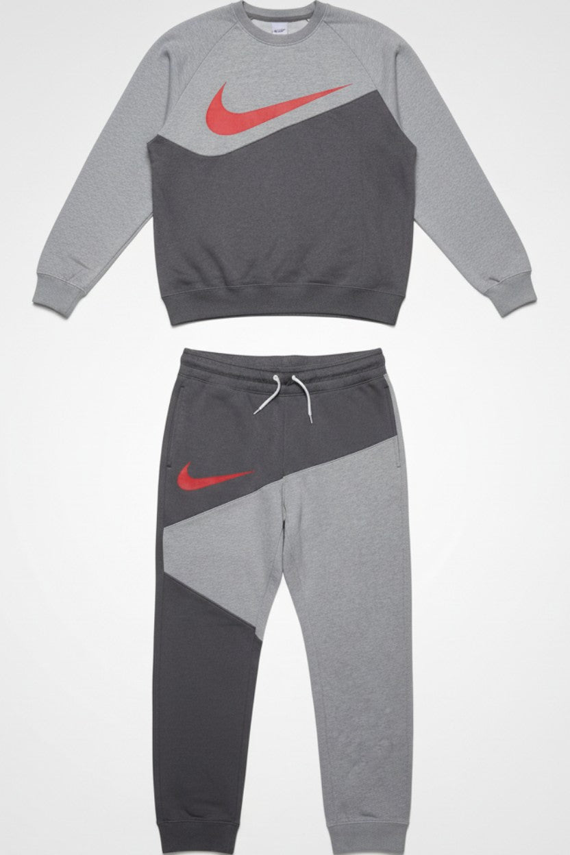 Nike Herren Freizeitanzug Grau Rot Mehrfarbig Größe M