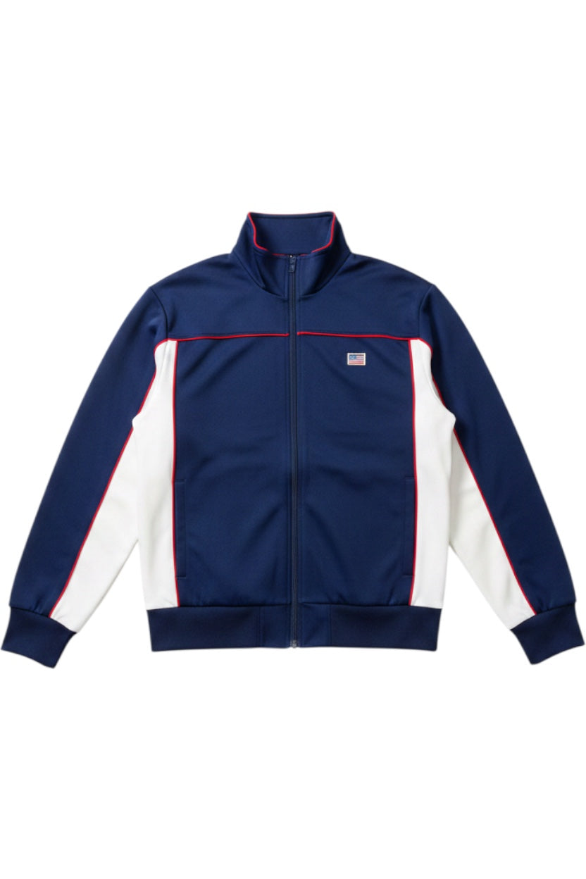 Levi Strauss & Co Herren Trainingsjacke Blau Weiß Rot Einfarbig Größe M