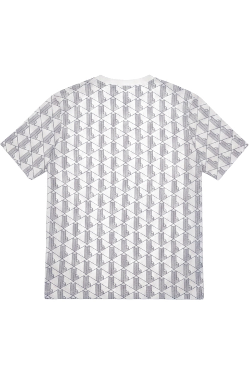 Lacoste Unisex T-Shirt Weiß Blau Größe L