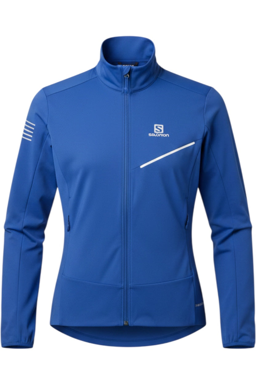 Salomon Herren Trainingsjacke Blau Einfarbig Größe S