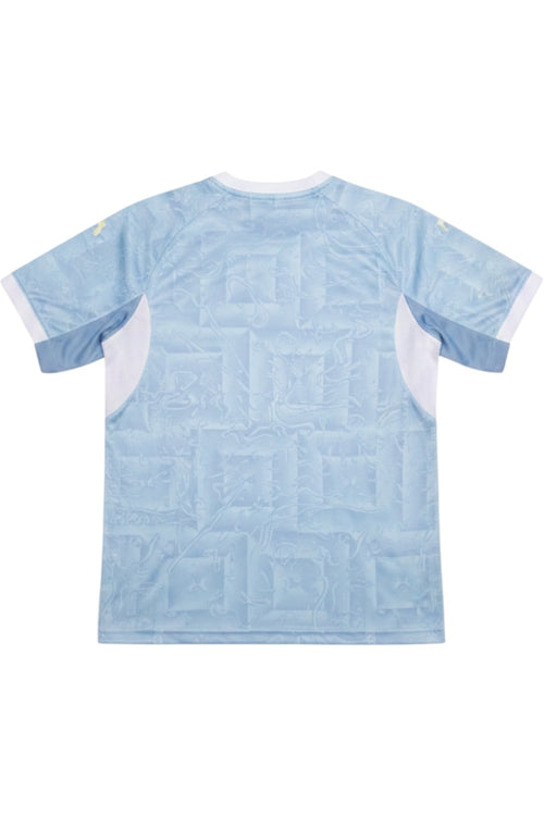 Adidas Herren Fußball Trikot Blau Weiß Grau Print Größe M