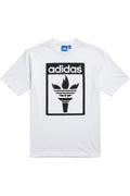 Adidas Herren T-Shirt Weiß-Schwarz Print Größe S