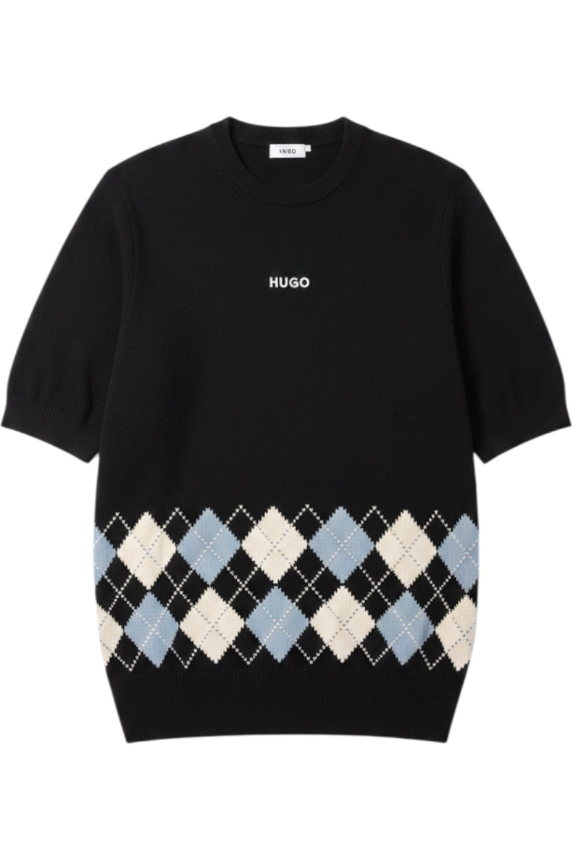 Hugo Boss Herren T-Shirt Schwarz-Mehrfarbig Größe XL