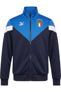 Puma Herren Trainingsjacke Blau Weiß Einfarbig Größe M