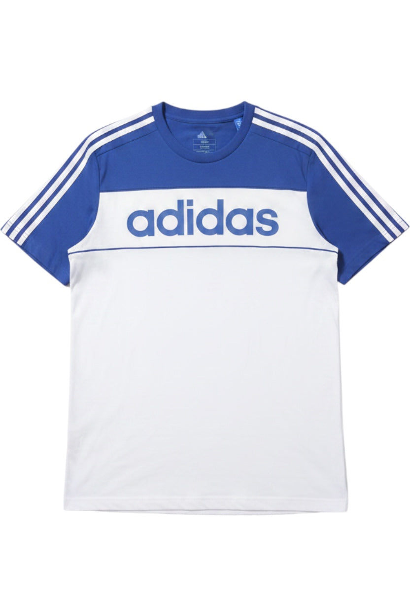 Adidas Herren T-Shirt Blau-Weiß Print Größe L