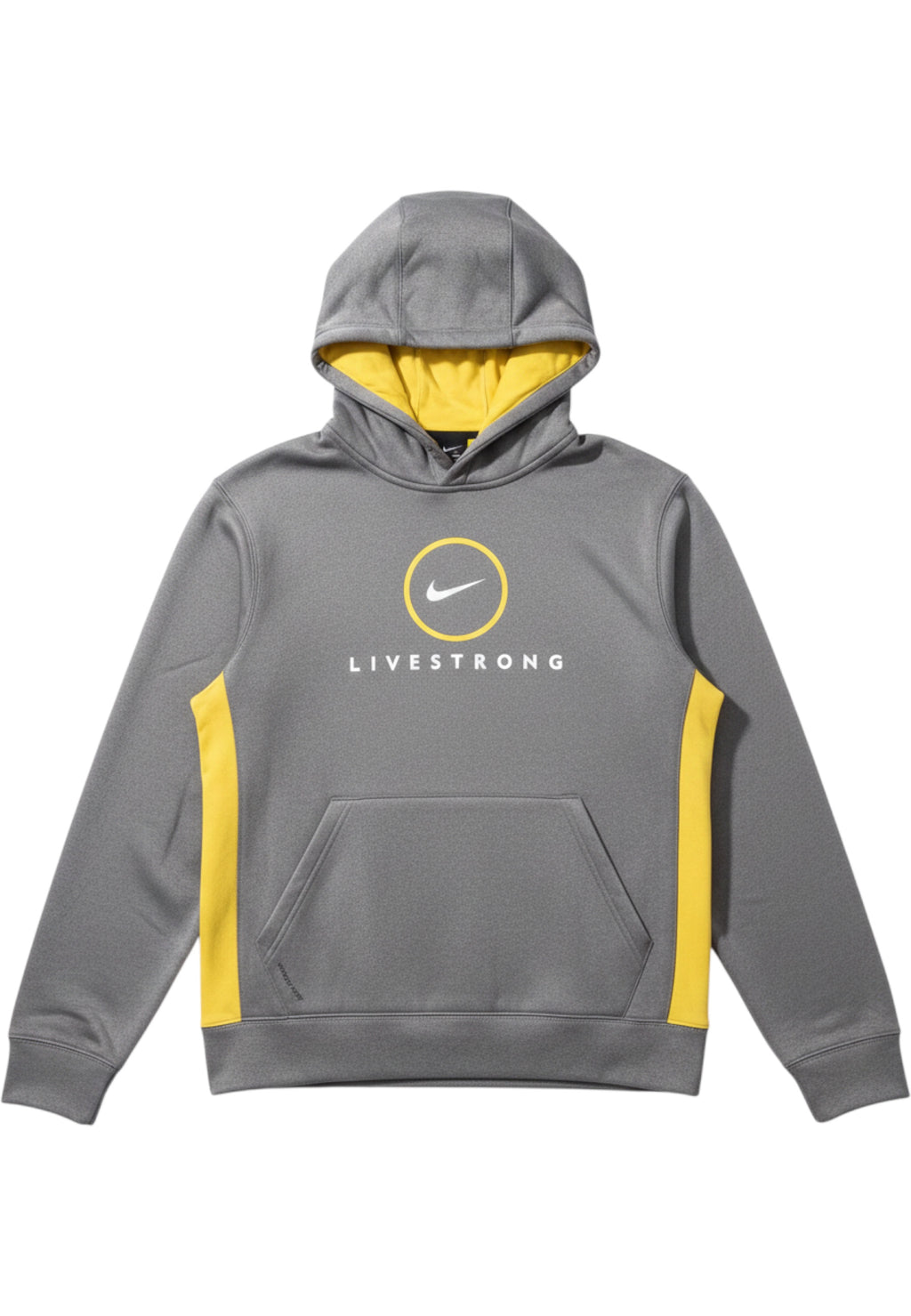 Nike Herren Kapuzenpullover THERMA-FIT Grau Gelb Größe M