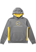 Nike Herren Kapuzenpullover THERMA-FIT Grau Gelb Größe M